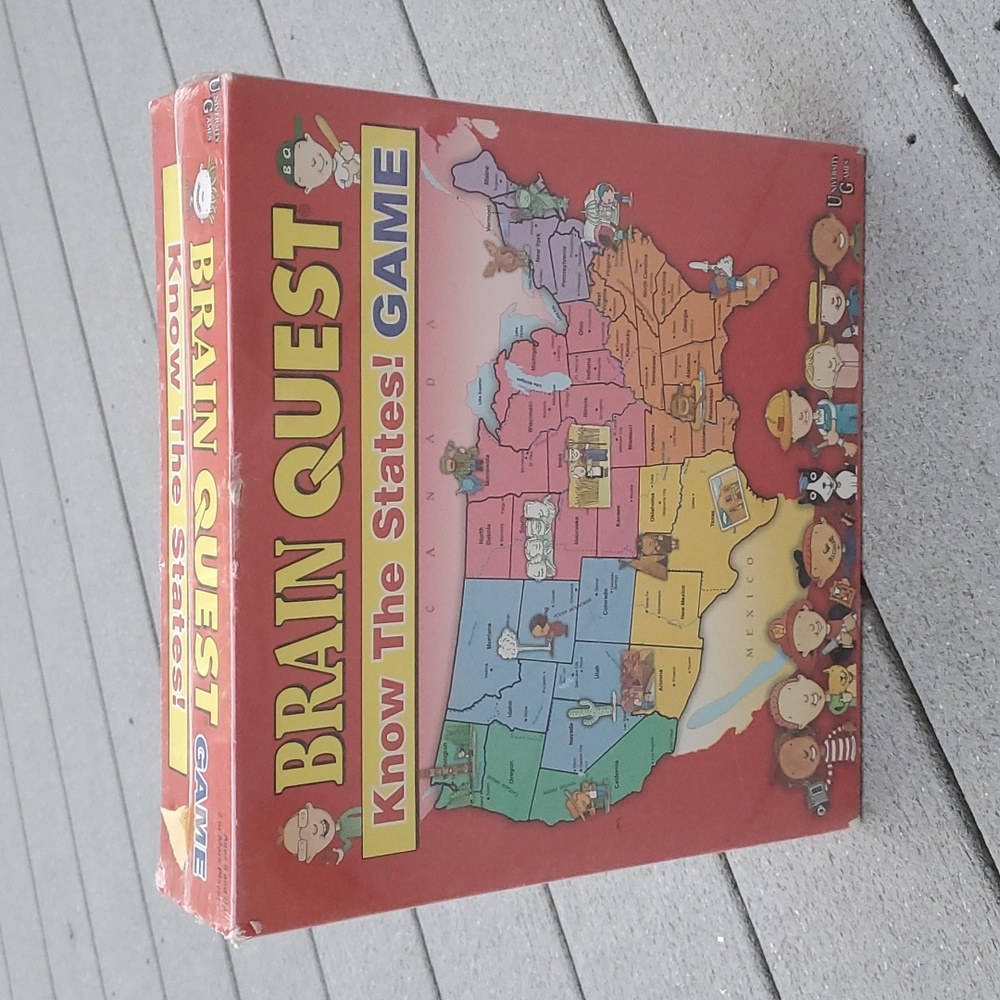 NWT University Games Brain Quest Know Your States Card Board Game